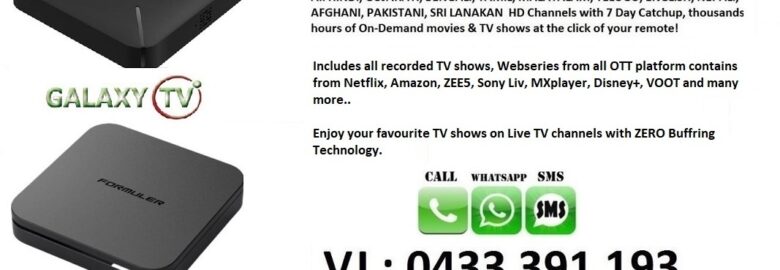 Indian TV channels IPTV Set top box , Real Tv , Galaxy Tv, Formuler TV, Cruze TV